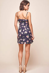 Millie Sweetheart Neckline Mini Dress Navy