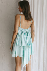 Zhen Bow Tie Back Mini Dress Mint