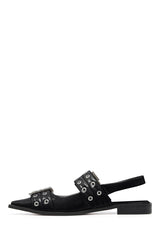THERAPY Matilda Pointed Flat Black Patent