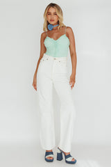 Orli Ruched Bodysuit Apple