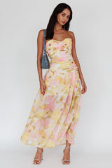 Stars Are Blind Tied Back Midi Dress Floral Pink